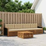 vidaXL Ensemble de canapés d'extérieur 5 pc Naturel et Beige