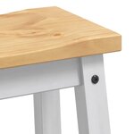 vidaXL Ensemble Cuisine Îlot Corona 3 Pièces Blanc et Cire de Miel