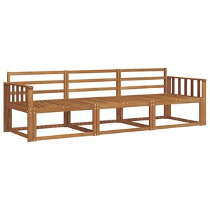 vidaXL Ensemble de canapés d'extérieur 3 Pièces Naturel