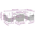 vidaXL Salon de jardin 9 Pièces avec coussins gris clair résine tressée