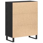 Buffet vidaXL Noir Chêne 69 5x34x90 cm Bois d'ingénierie