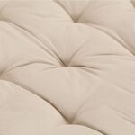 vidaXL Coussin de plancher de palette Coton 120x80x10 cm Beige