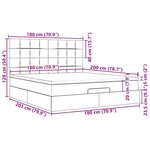 VidaXL Cadre de lit ottoman et matelas gris clair 180x200cm velours