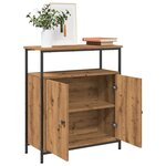 vidaXL Buffet chêne artisanal 70x30x80 cm bois d'ingénierie