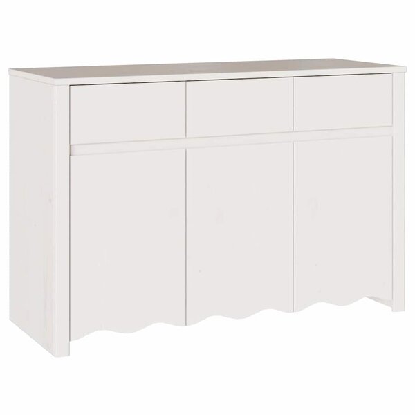 vidaXL Buffet Drammen Blanc 114 x 43 x 75.5 cm Bois de pin massif