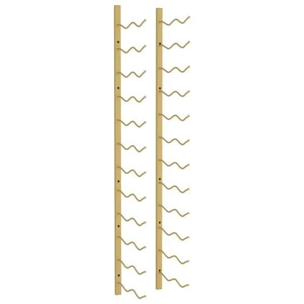 vidaXL Casier à vin mural pour 24 bouteilles Doré Fer