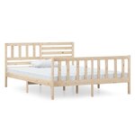 vidaXL Cadre de lit 120x190 cm Petit double Bois massif