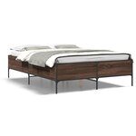 vidaXL Cadre de lit sans matelas chêne marron 160x200 cm