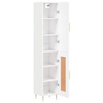 vidaXL Buffet haut Blanc 34 5x34x180 cm Bois d'ingénierie
