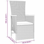 vidaXL Ensemble de salle à manger pour jardin 5 Pièces Beige polyrotin