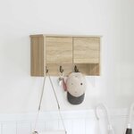 vidaXL Porte-manteau mural avec étagère Chêne sonoma 50 x 20 x 30 cm