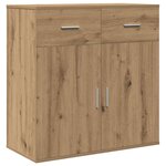 vidaXL Buffet Chêne artisanal 78 x 38 x 80 cm Bois d'ingénierie