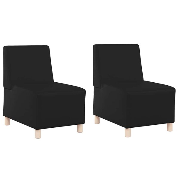 vidaXL Unité de Sofa Modulaire Sans Accoudoirs 2 Pièces Noir