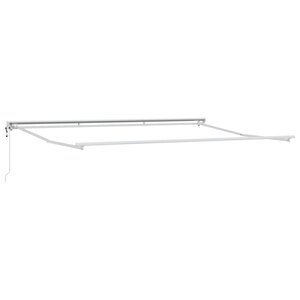 vidaXL Cadre de store rétractable électrique Blanc 4 × 3 5 m Acier