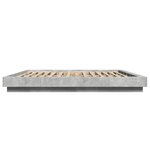vidaXL Cadre de lit sans matelas gris béton 200x200 cm