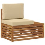 vidaXL 6 pc Ensemble de canapés d'extérieur Naturel et Beige