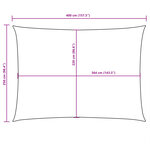 vidaXL Voile de parasol tissu oxford rectangulaire 2 5x4 m bleu