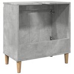vidaXL Meuble de lavabo gris béton 58x33x60 cm bois d'ingénierie