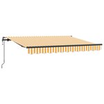 vidaXL Auvent Rétractable Jaune 250 x 200 cm tissu