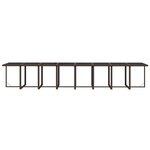 vidaXL Ensemble à dîner de jardin coussins 17Pièces Marron Résine tressée