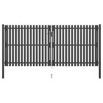 vidaXL Portail de clôture de jardin Acier 4x2 m Anthracite
