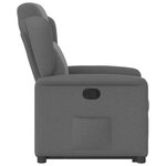 vidaXL Fauteuil inclinable Gris foncé Tissu