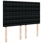 vidaXL Sommier à lattes de lit avec matelas Noir 140x190 cm Tissu