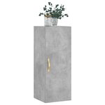 vidaXL Armoire murale gris béton 34 5x34x90 cm