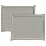 vidaXL Coussins de siège 2 Pièces Gris clair 47 x 36 x 2 cm Polyester