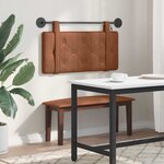 vidaXL Tête de lit suspendue Avec lumière LED Marron PU antique