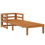 vidaXL Chaise longue avec coussins gris foncé Bois d'acacia solide