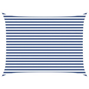 vidaXL Voile d'ombre Bleu et Blanc 4 × 3 m 100 polyester Oxford