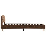vidaXL Cadre de lit sans matelas marron similicuir daim 90x200 cm
