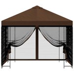 vidaXL Abri de jardin avec parois 3 x 3 m Marron Polyester et Acier