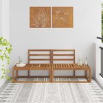 vidaXL Canapé d'extérieur en bout 2 Pièce Naturel 182 5 x 63 x 73 cm
