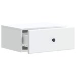 vidaXL Cabinet de chevet mural avec tiroir Blanc 49 x 34 5 x 20 cm