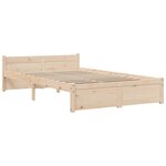 vidaXL Cadre de lit sans matelas bois massif 120x190 cm