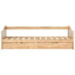 vidaXL Cadre de lit extensible Bois de pin 90x200 cm