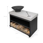 Brasero barbecue Ø 41 cm sur desserte