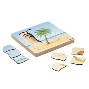 Sur la plage - le cocotier pousse  31 pièces de puzzle