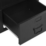 vidaXL Armoire de bureau avec portes en maille Acier 75x40x120 cm Noir