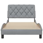 vidaXL Cadre de lit sans matelas gris clair 100x200 cm tissu