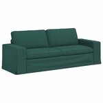 vidaXL Canapé Vert foncé 222 x 80 x 82 cm tissu