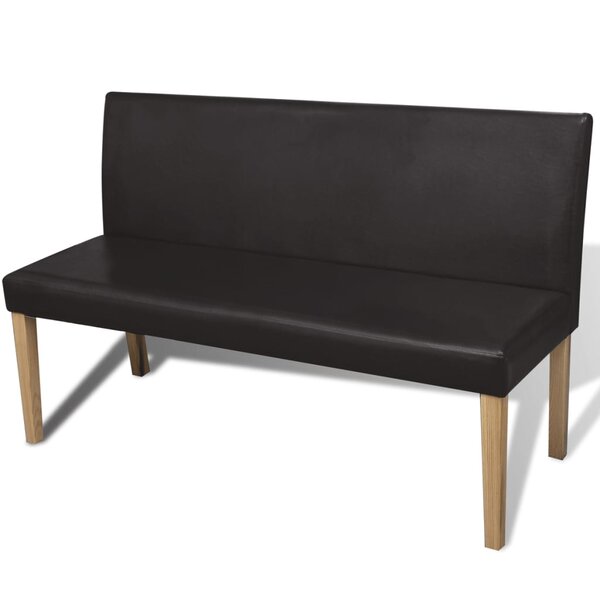 vidaXL Banc 139 5 cm Marron foncé Similicuir