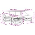 vidaXL Ensemble de canapés d'extérieur 6 pc Blanc et gris clair
