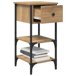 vidaXL Cabinet de chevet Marron 33 5 x 36 x 70 cm Bois Recyclé Solide