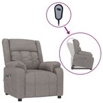 vidaXL Fauteuil Taupe Tissu