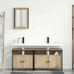 vidaXL Ensemble de mobilier de salle de bain avec étagère 3 Pièces Marron