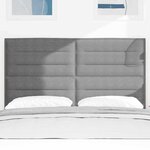 vidaXL Tête de lit LED Gris clair 144 cm Tissu en velours côtelé