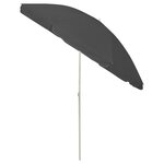 vidaXL Parasol de plage anthracite 240 cm